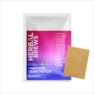 Varicose Veins Patches with Turmeric & Natural Ingredients for Instant Relief | Smoothening Veins, Reduce Swelling & Relieve Pain Reduces Cramps, Itching & Swelling | Improve Blood Circulation - 10 Patches
