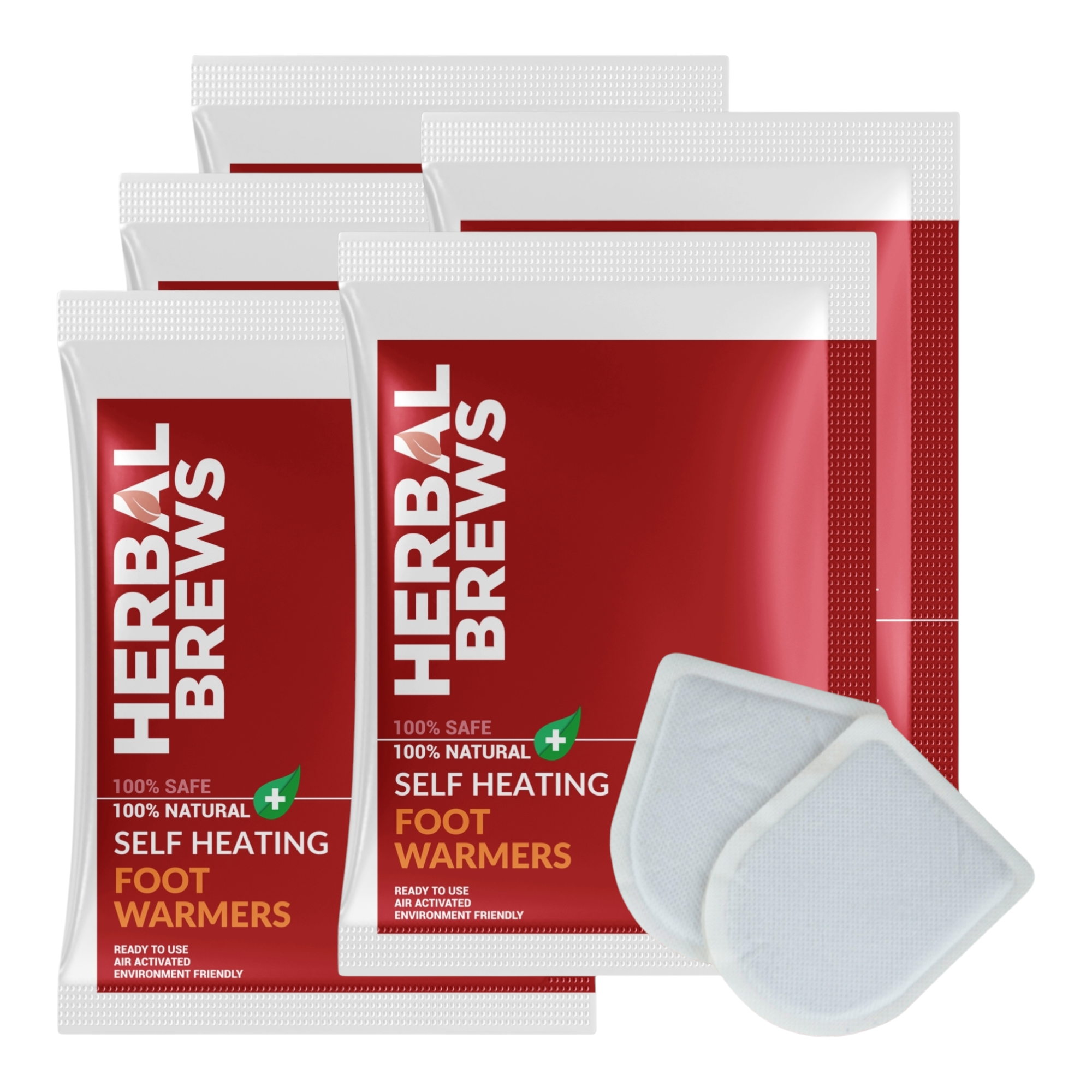 Foot Warmers Heat Pouch - Safe and Odorless Single Use Air Activated Heat Packs for Feet, Up to 10 Hours of Heat - 5 Pairs
