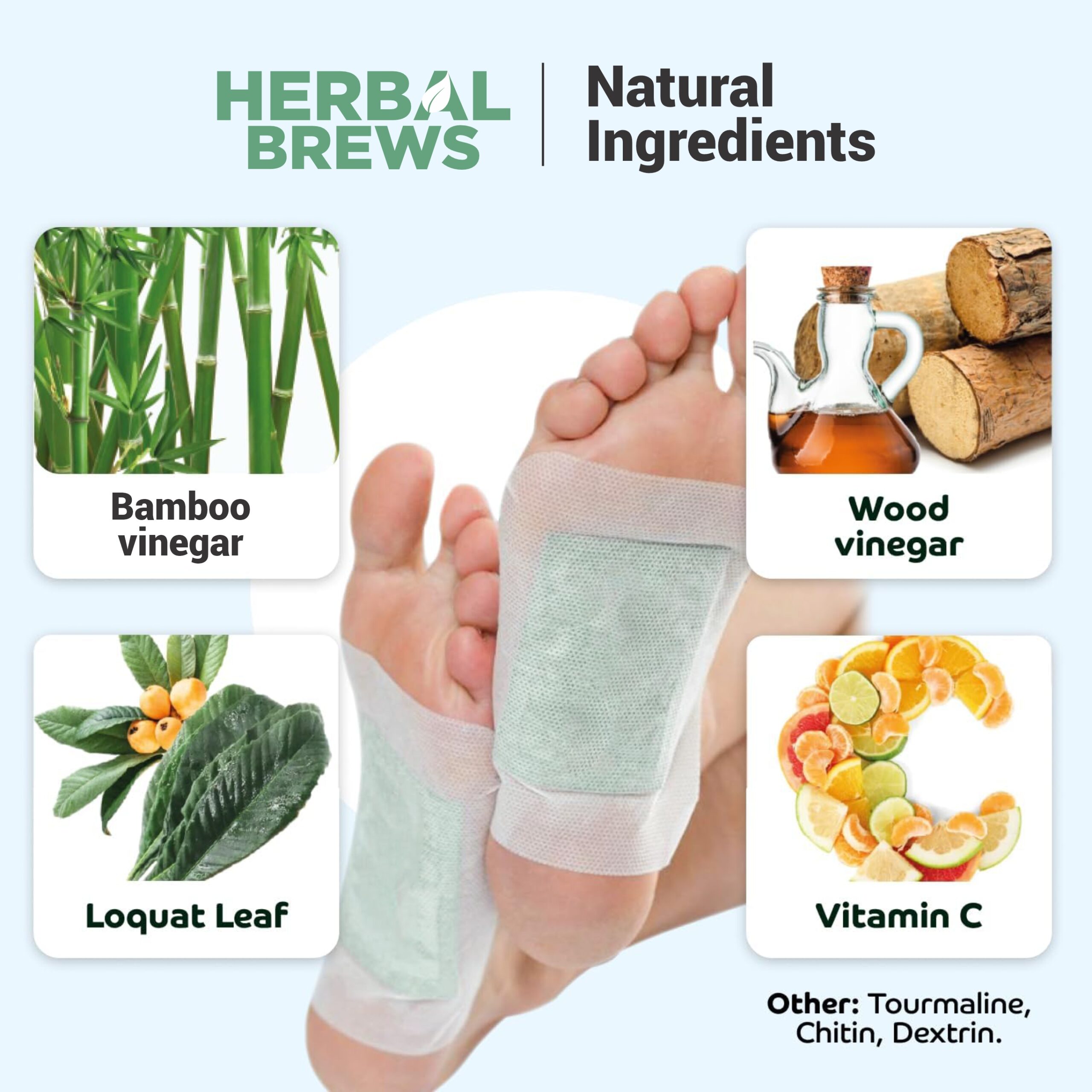 Foot Patches for Detox | Original Deep Cleansing Natural Bamboo Foot Pads | Cleanse, Moisturize & Energize for Men & Women | 10 Pads (Original, One-Size)